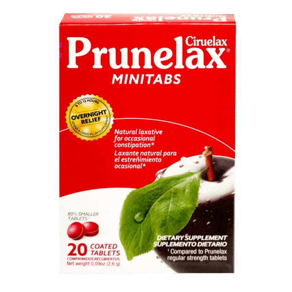 Prunelax Ciruelax Minitab's Natural Laxative Coated Tablets, 20 Count
