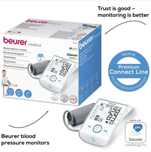 جهاز ضغط بويرر عضد بلوتوث BEURER BLOOD PRESSURE BM85