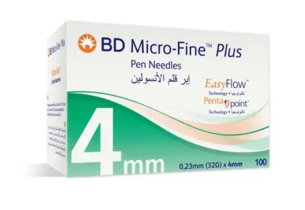 ابر قلم انسولين مقاس 4 BD Nano 32G/4mm/100PCS
