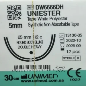 خيط ربط عنق الرحم MERSILENE UNIESTER 5MM 65MM 1/2C ROUND DOUBLE