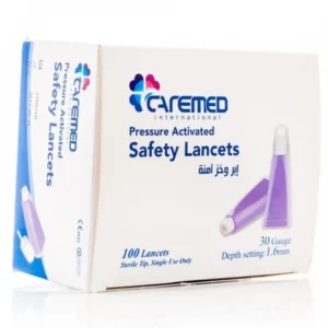 CAREMED SAFETY LANCETS 100PK شكاكات كيرميد سيفتي  100حبة