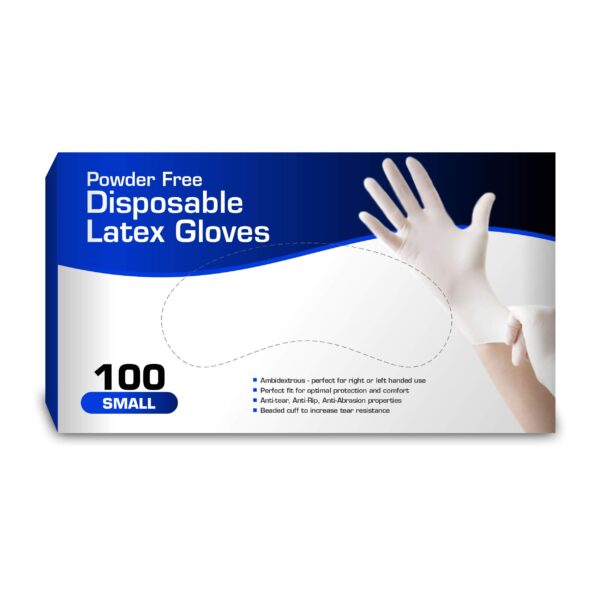 LATEX EXAMINATION GLOVES 100/PK  قفازات مطاطية - Image 5