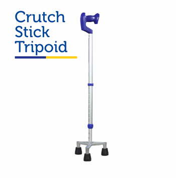 Rehaid Crutch Stick Tripoid