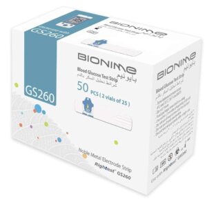 BIONIME BLOOD GLUCOSE TEST STRIPS 50/PK GS-260  بيونايم شرايط قياس سكر