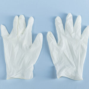 LATEX EXAMINATION GLOVES 100/PK  قفازات مطاطية