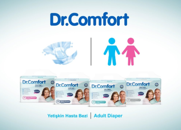 حفاضات لاصقة كبار دكتور كومفرت تركي Dr. Comfort Diapers PK/30Diaper - Image 3