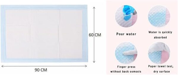 مفارش صحية Underpad 60x90cm PK/25 , CTN/6PK/150PC - Image 3